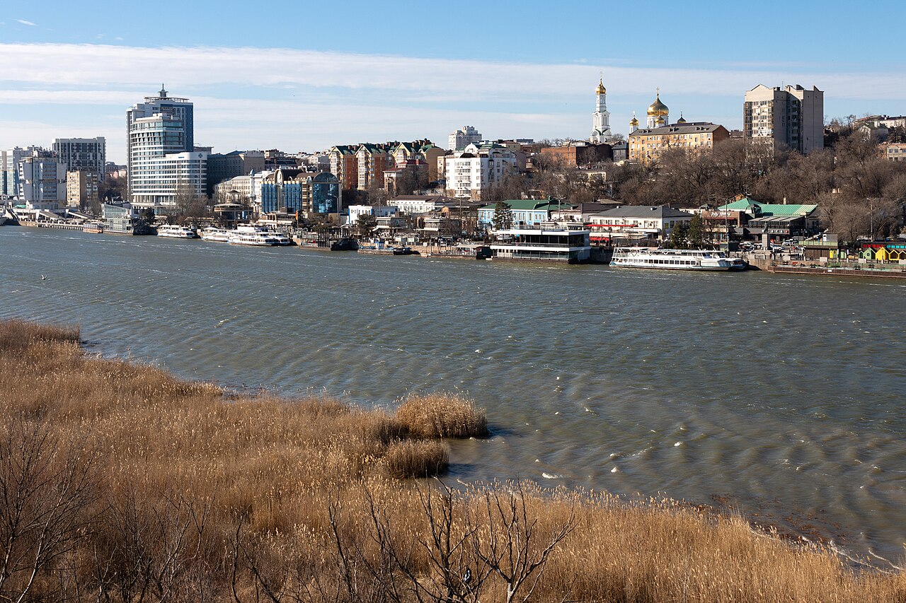 Don River in Rostov-on-Don. City of Rostov-on-Don, Russia.