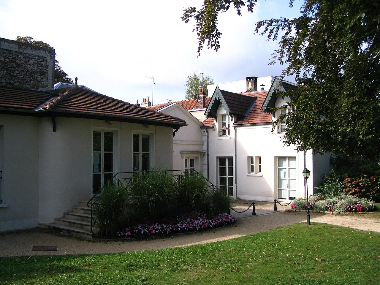 The back of the town hall of Vaucresson, Hauts-de-Seine, France.