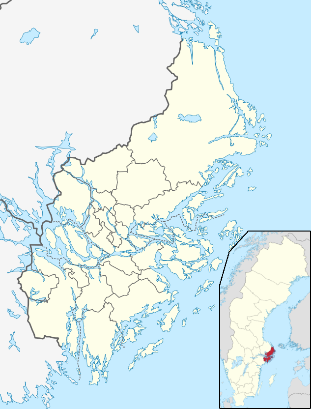 Stockholm County map for pin