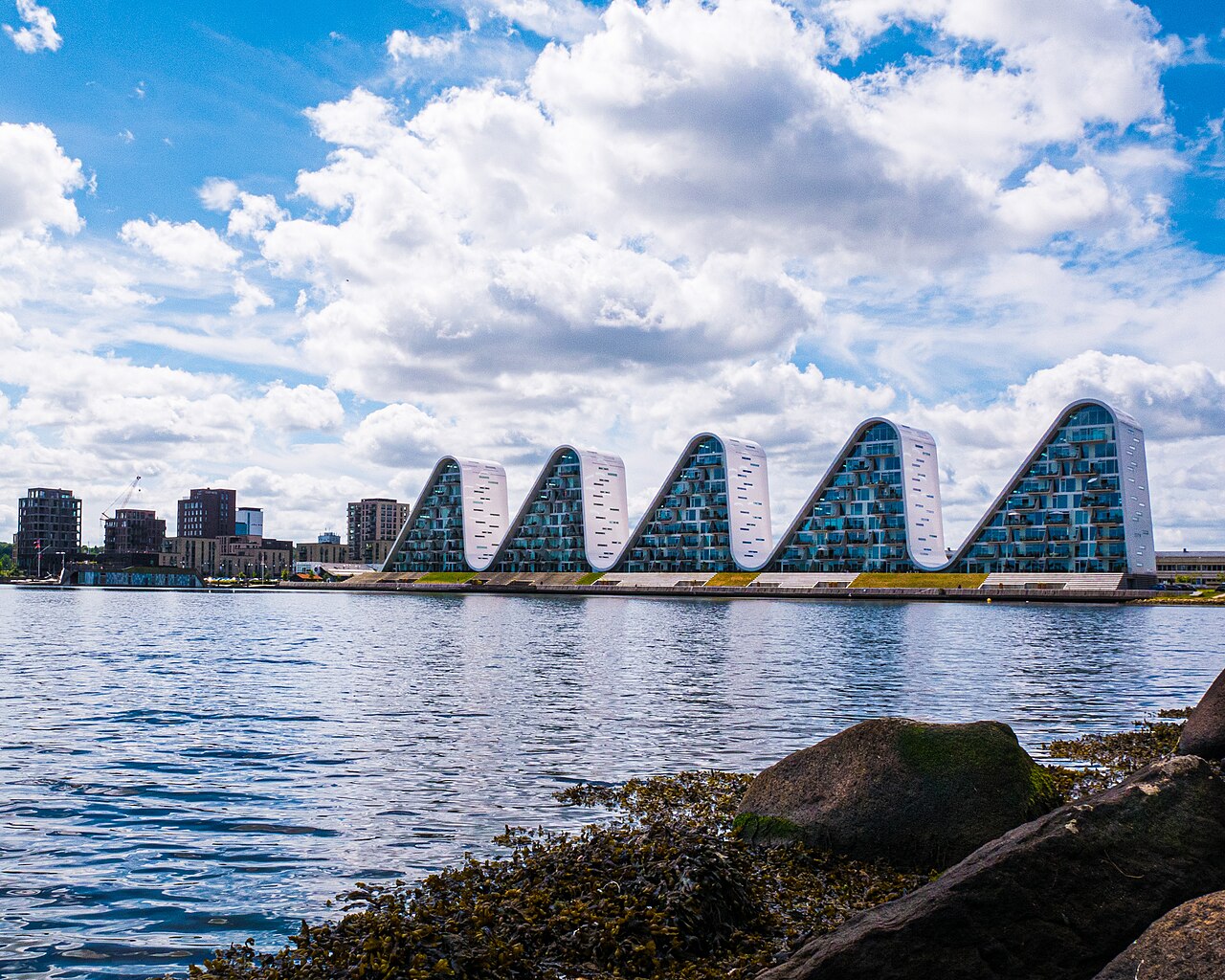 Photo of Vejle waterfront.