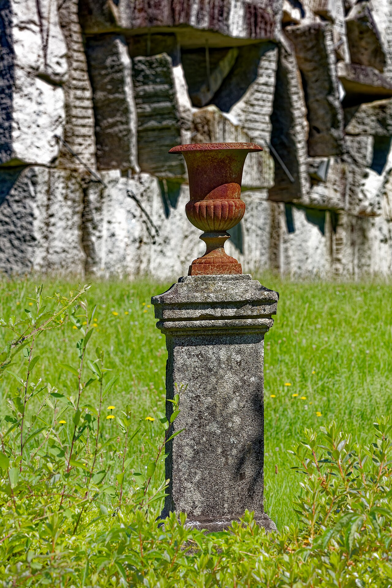 Pot in Vista Alegre Park, Santiago de Compostela, Galicia (Spain).