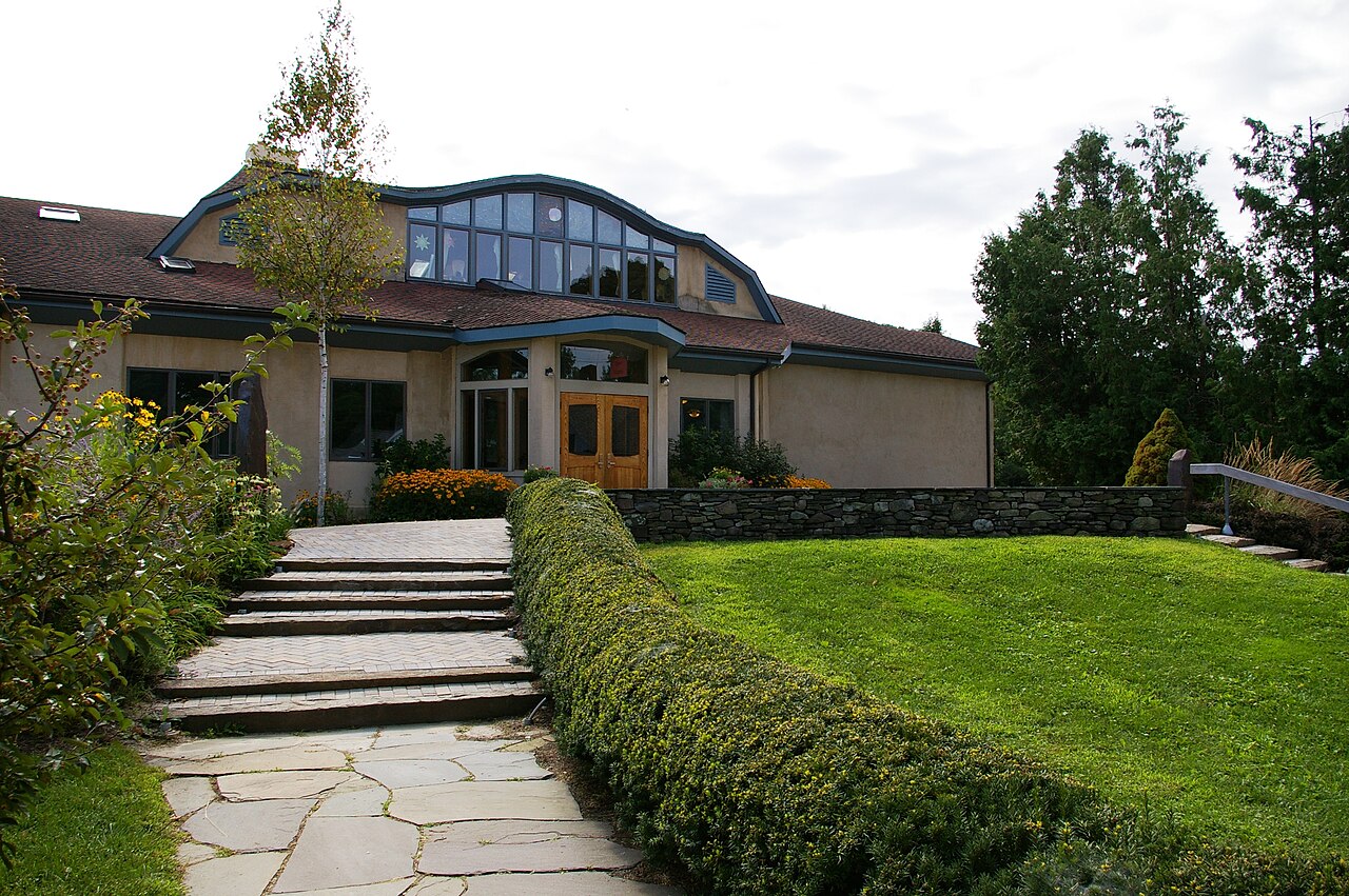 The main building at Hawthorne Valley School, a Waldorf school from nursery through Grade 12 located in Ghent, New York.
