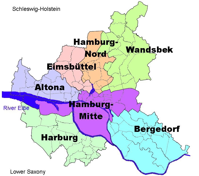 Boroughs of Hamburg 2008