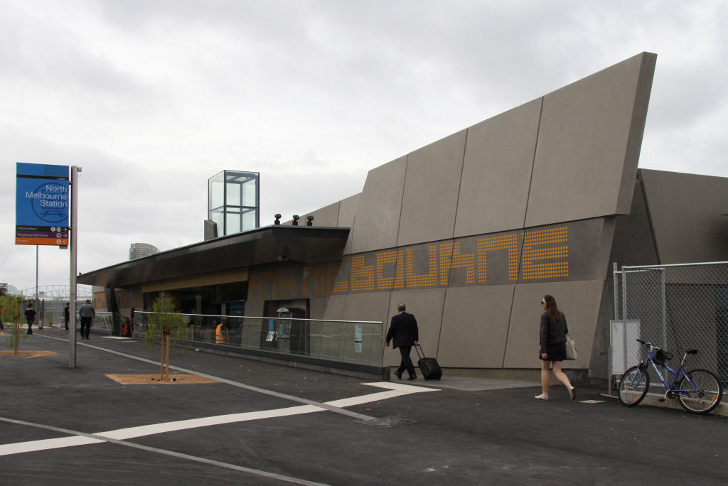 North Melbourne station main entry, of the new southern concourse