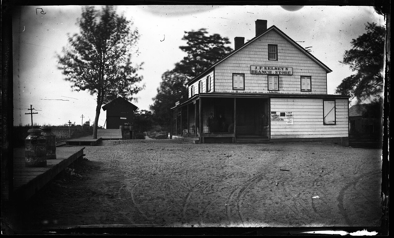 George Bradford Brainerd (American, 1845-1887). J. P. Kelsey's Store, Westbury, Long Island, ca. 1872-1887. Collodion silver glass wet plate negative Brooklyn Museum, Brooklyn Museum/Brooklyn Public Library, Brooklyn Collection, 1996.164.2-51