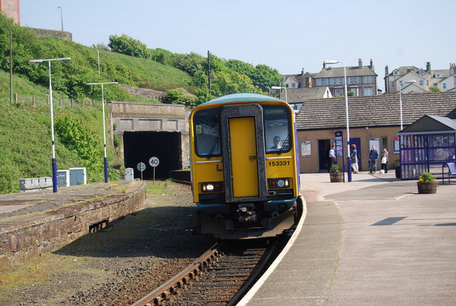 Carlisle train pulls into Whitehaven Station