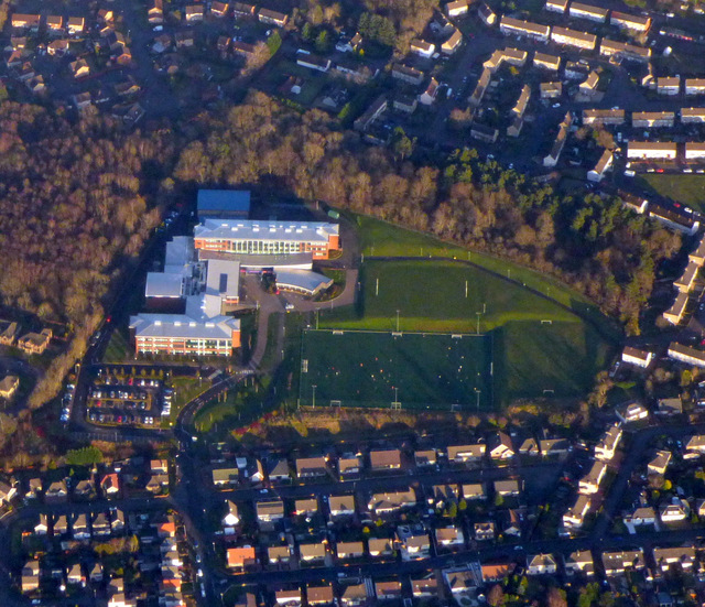Coltness High School from the air