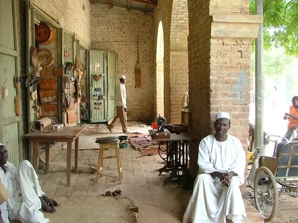 Abeche leather shop, Chad