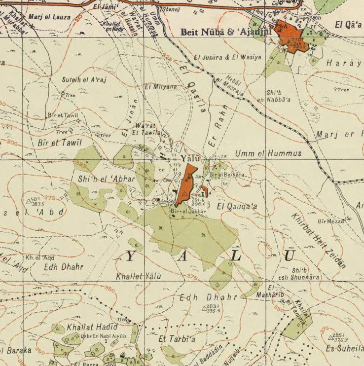 A 1940s map of Yalo from the Survey of Palestine. This map is part of a series of historical maps used for comparison, showing the same area. Related files include: 




See also