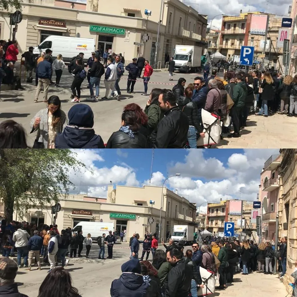 Riprese del film "Tolo Tolo" di Checco Zalone (Acquaviva delle Fonti, 30 aprile 2019)