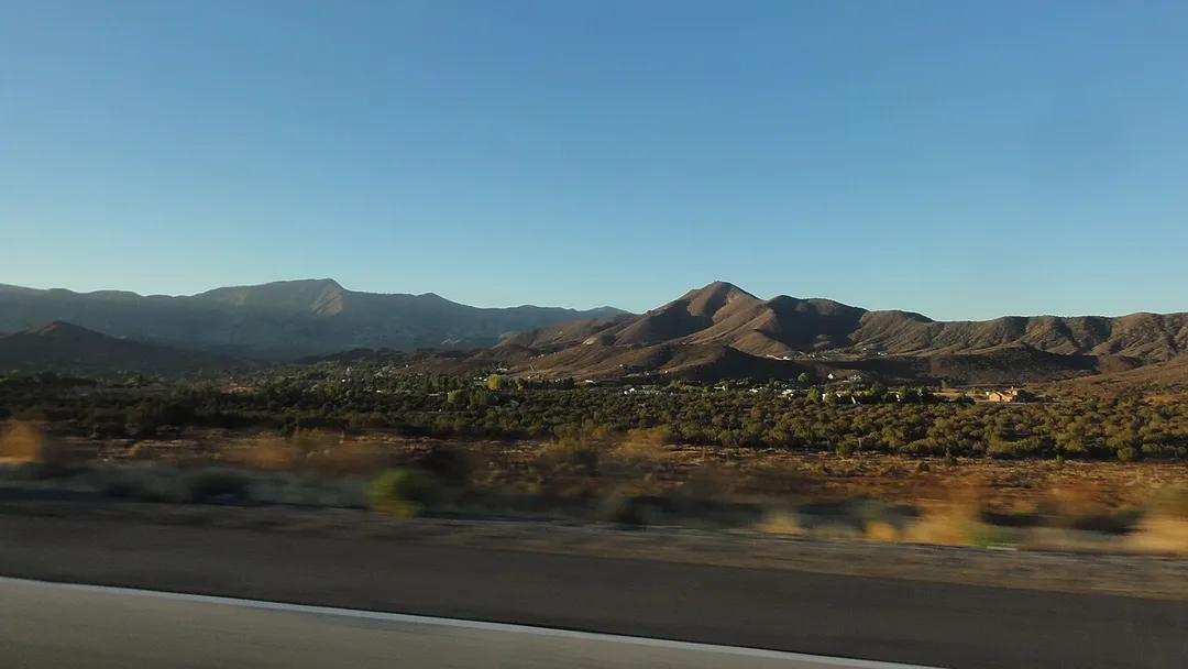 View from CA 14 of Acton and the surrounding valley.