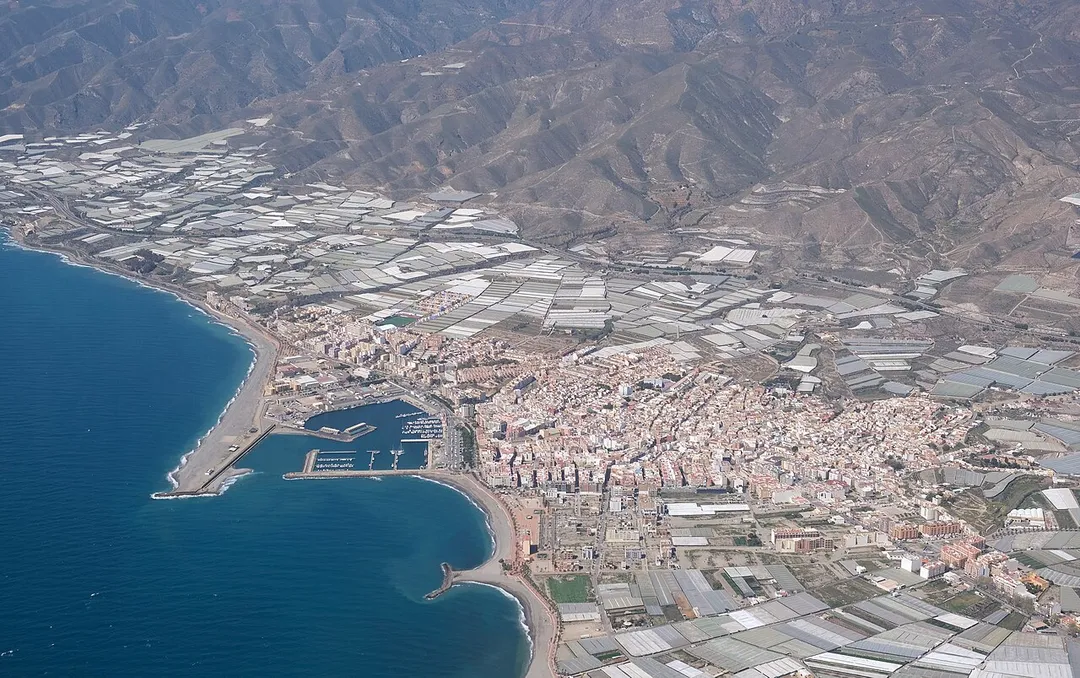 Aerial view of Adra.