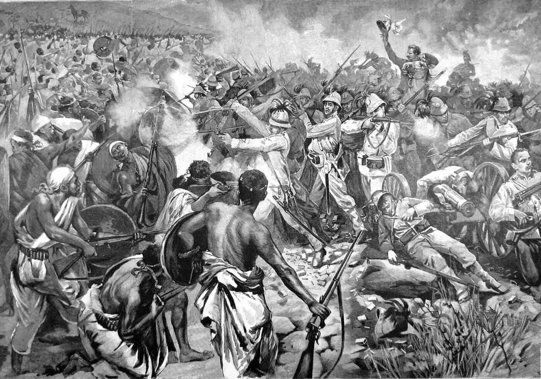 The Battle of Adowa, The Last Rally of General Dabormida. Illustration for The Graphic, 11 April 1896.