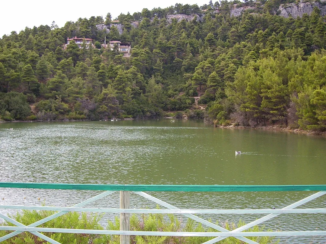 Lake Beletsi or Kithara in Parnitha mountain, Attica