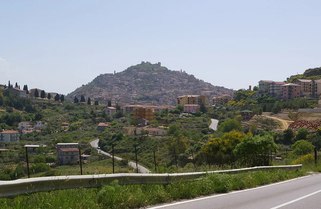 City of Agira / Sicilia in Provincia Enna (Italy) - panoramic view from west