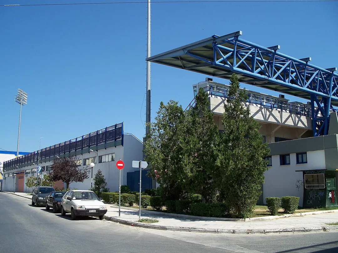 The stadium of the home team (Α.Ο.Αιγάλεω) at Egaleo, Athens.