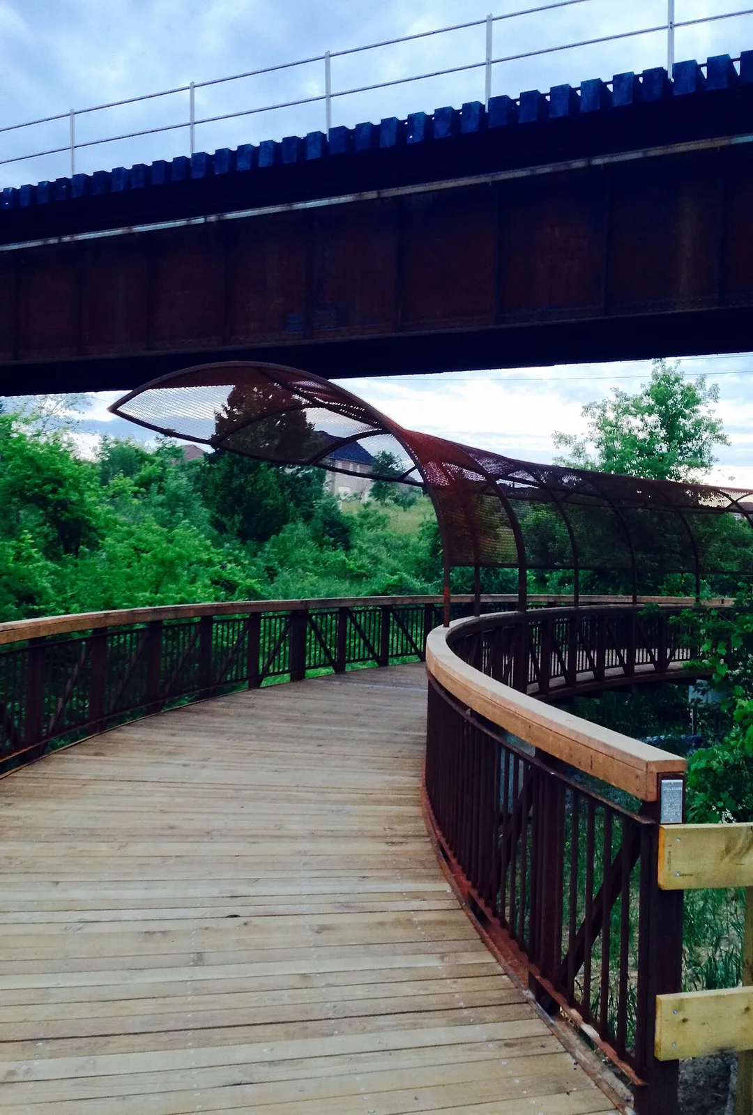 Multi-use recreation trail running along Carruthers Creek forming the western boundary of Audley North