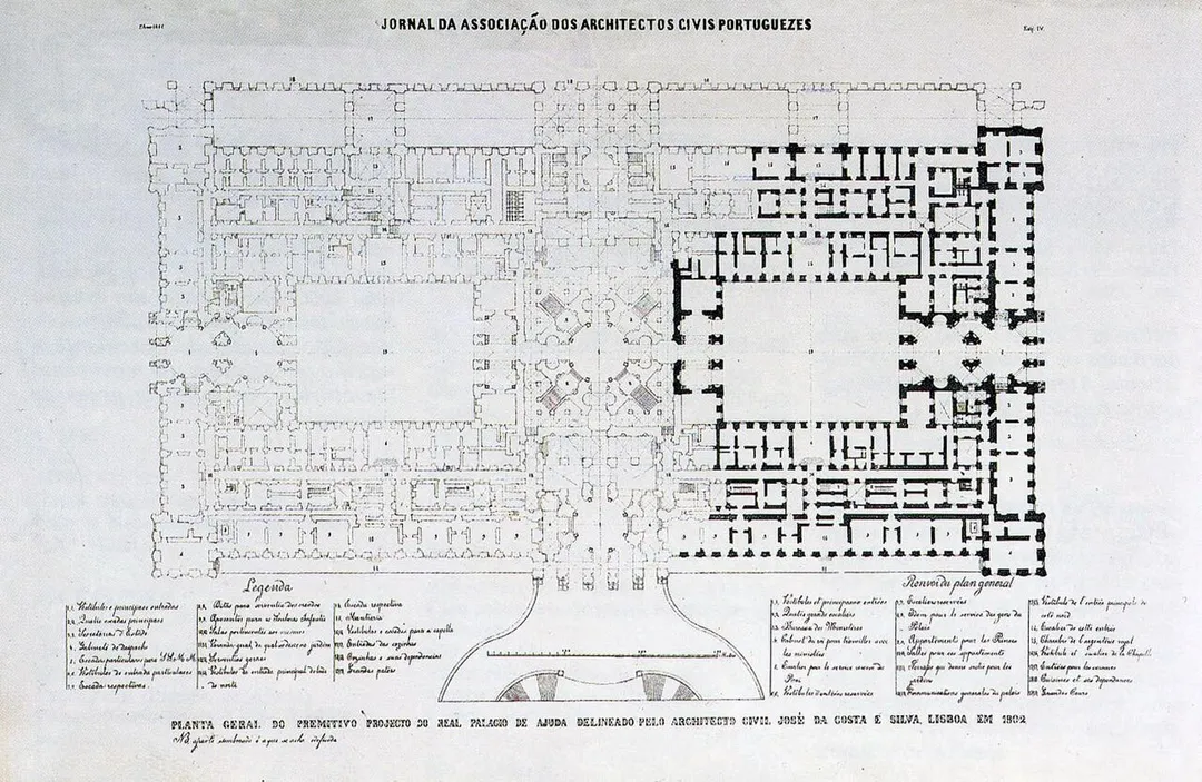 PLANTA GERAL DO PRIMITIVO PROJECTO DO REAL PALACIO DA AJUDA