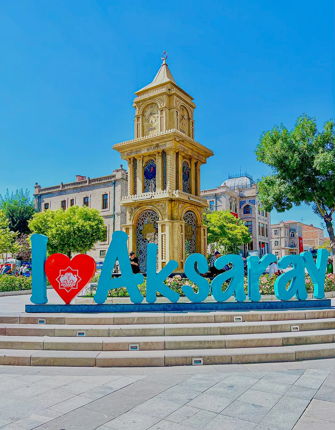 The Aksaray Clock Tower is a popular symbol of Aksaray located in the main square