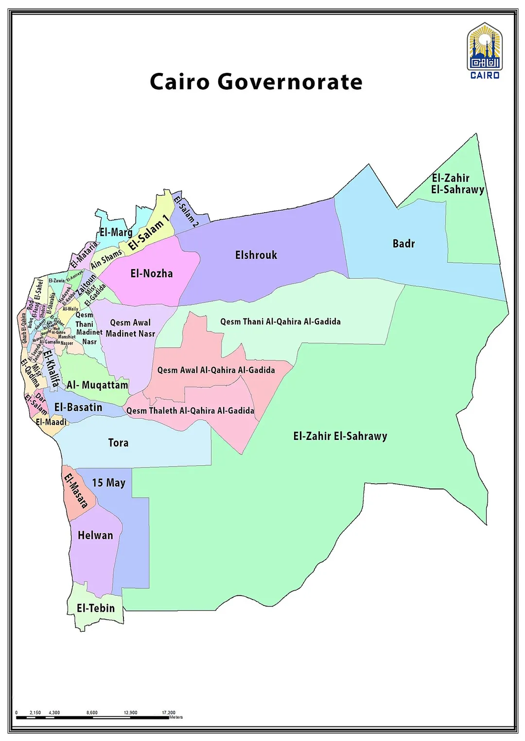 Administrative district divisions and city boundary