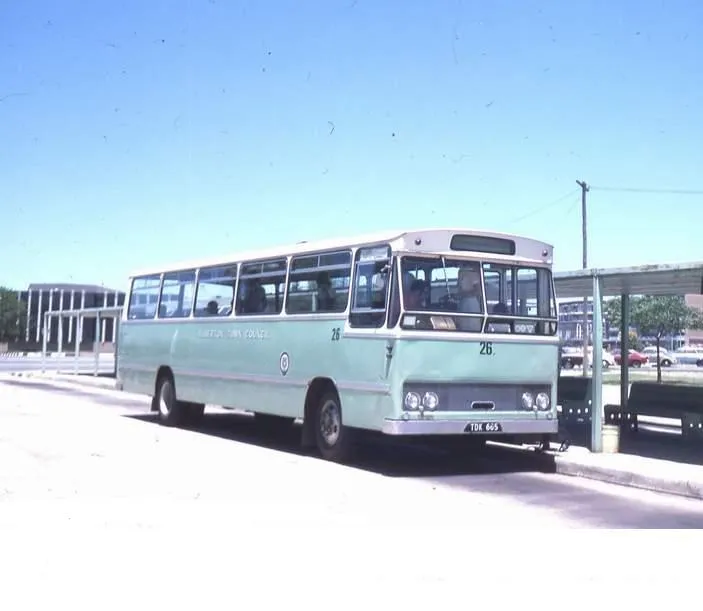 View of Alberton Bus Station (Alberton, Gauteng, South Africa) in 1977.