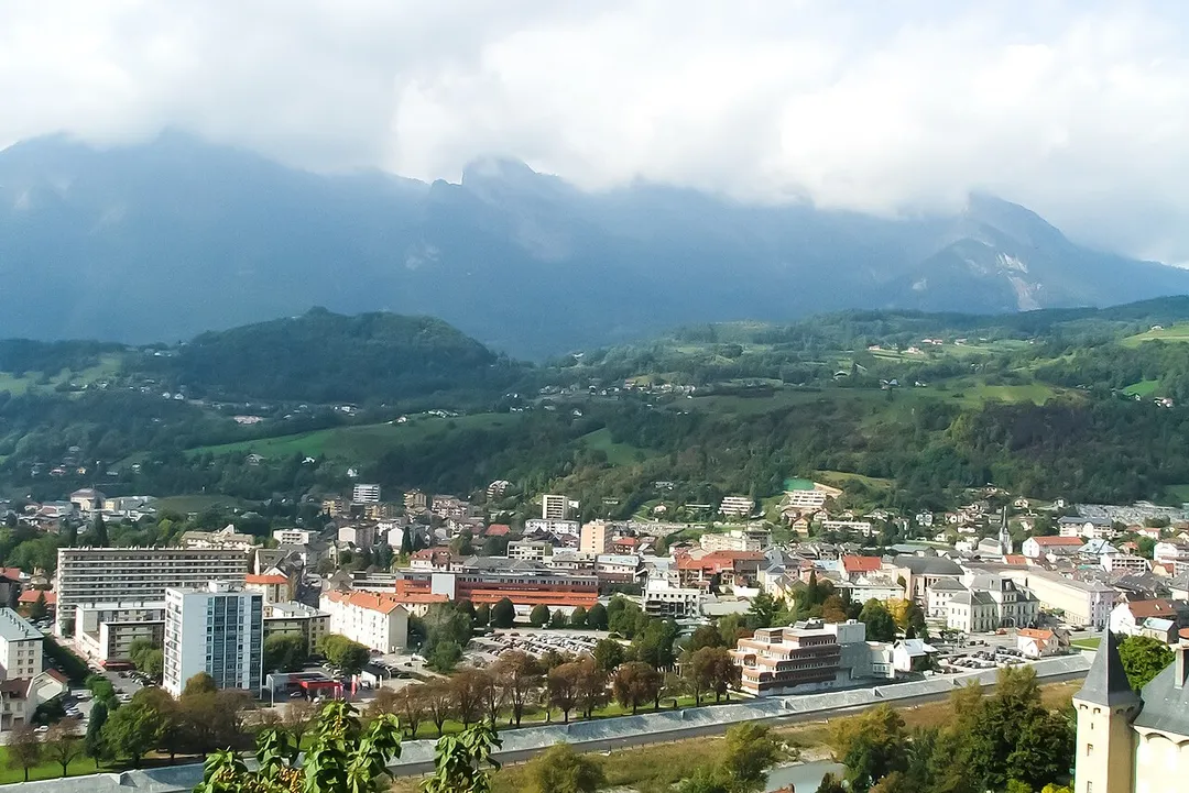 Ville d'Albertville vue des hauteurs