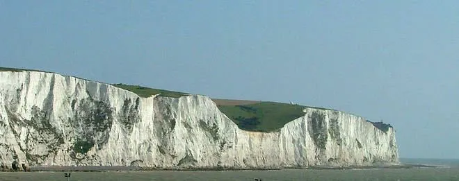 A view of the White Cliffs of Dover, taken on 7 September 2004.
