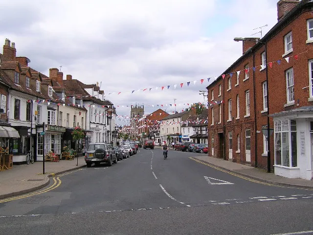 Alcester High Street complete with bunting!