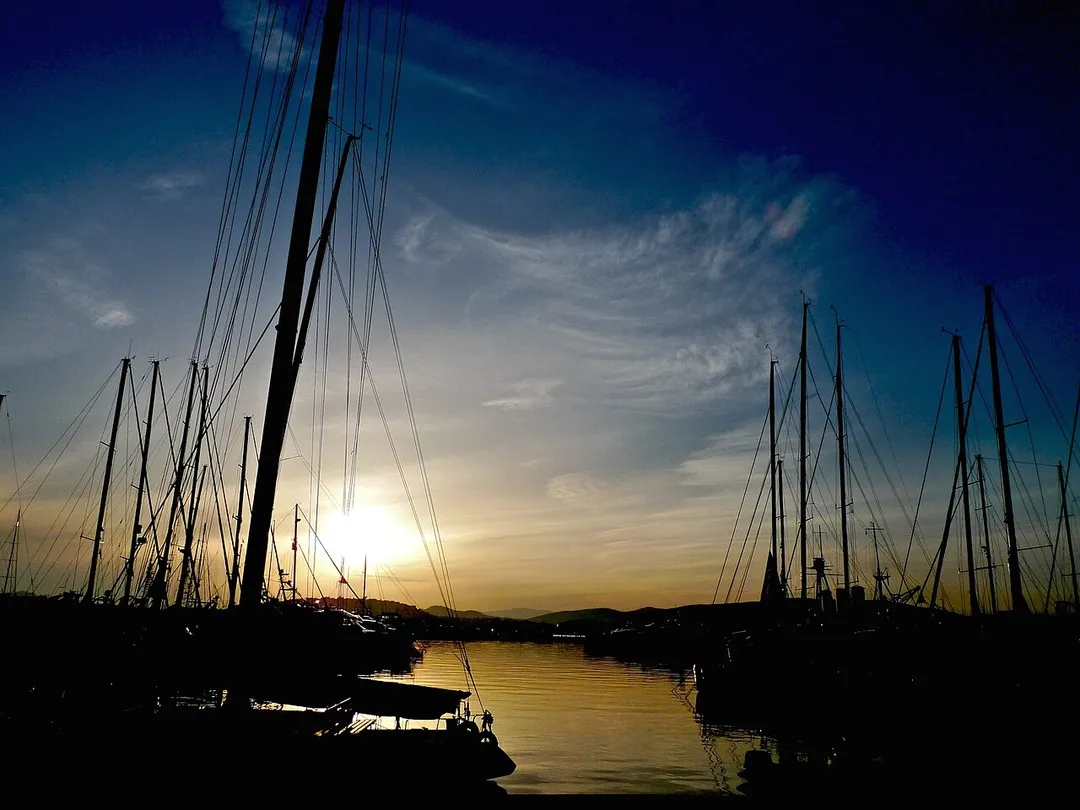 Sunset at Alimos Marina, Athens