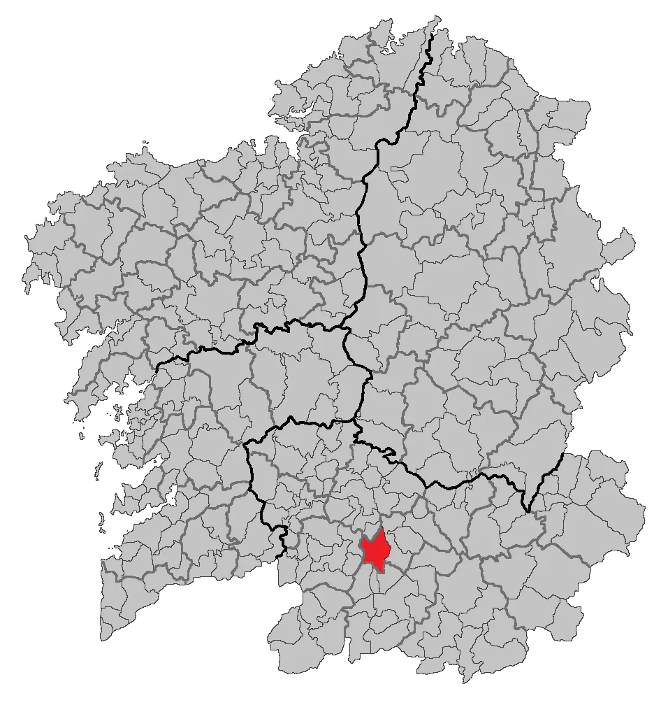 Mapa coa localización do concello de Allariz.