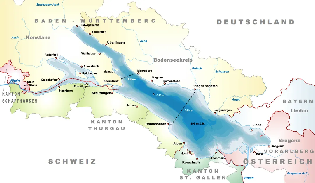 Map of the Lake Constance