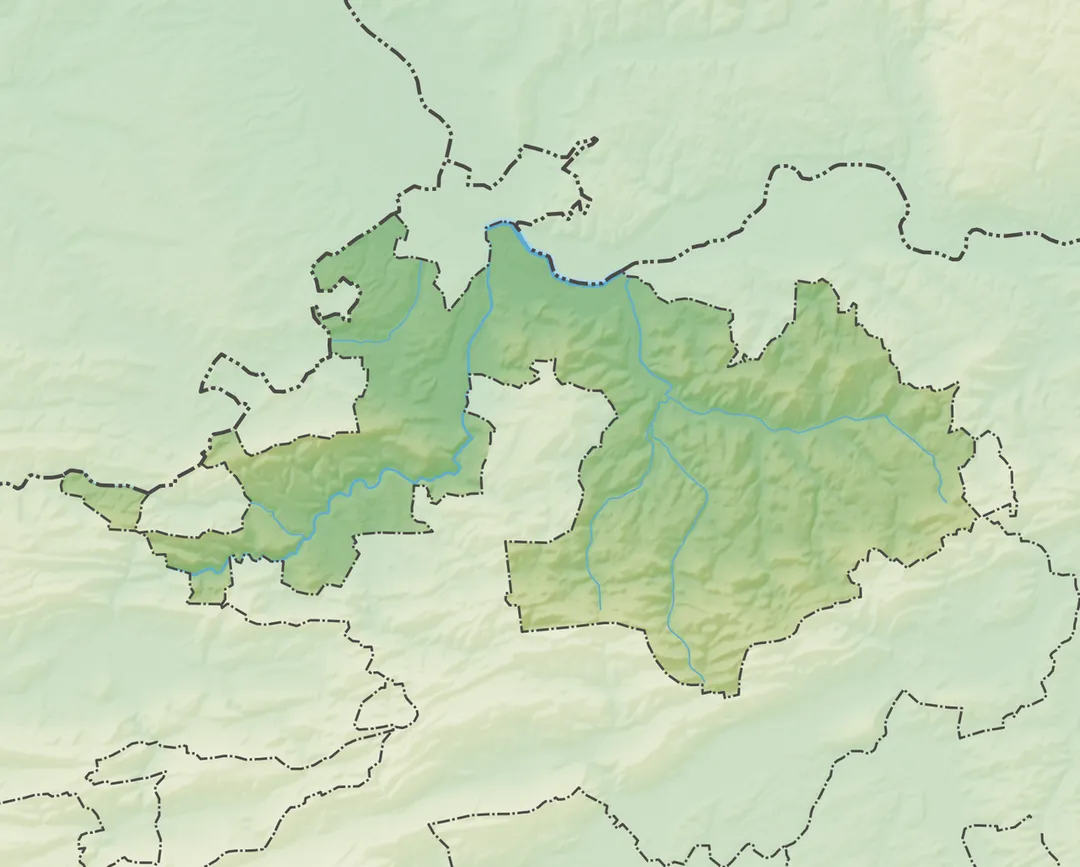 Reliefkarte des Kantons Basel-Landschaft