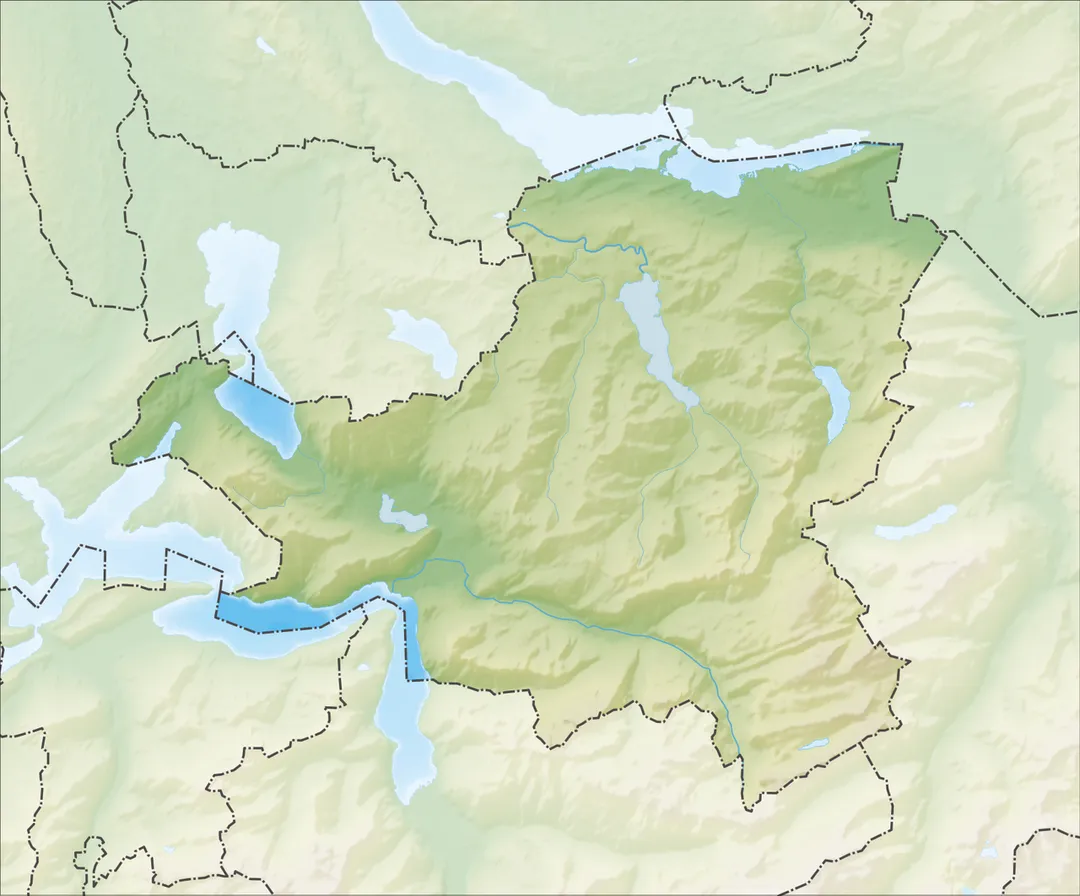 Reliefkarte des Kantons Schwyz