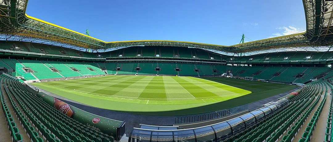 A panorama of the Estadio Jose Alvalade following renovation