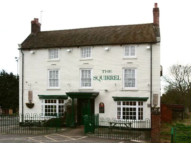 The Squirrel. The Squirrel is located in Aveley nr Bridgnorth along the A442. Didn't have time to visit but it is reported to be reasonably priced establishment with a beer and skittles atmosphere.