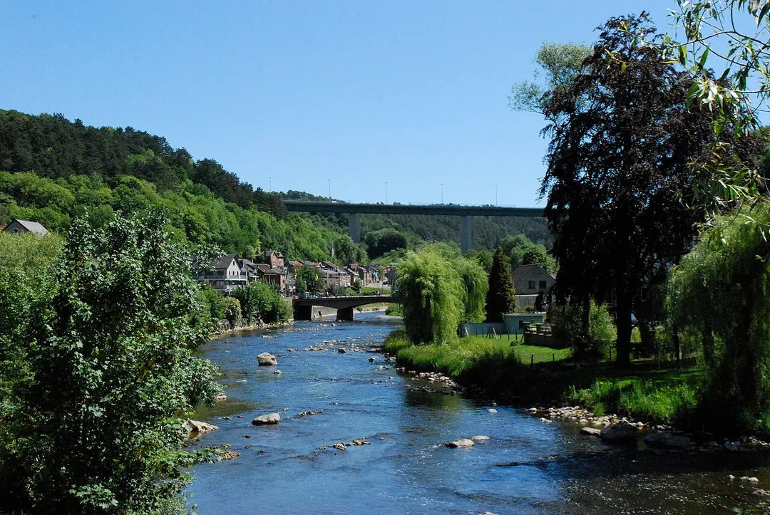 L'Amblève à Remouchamps, vue vers l'amont.