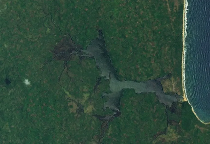 Lagoon Ampahana on the northeast coast of Madagascar. May be classified as a lake
