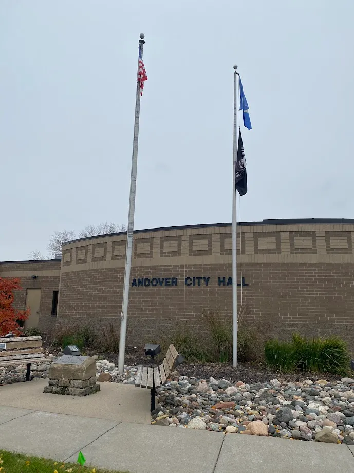 Andover city hall with the Andover time capsule