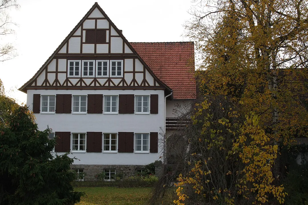 Bauernhaus am Ortseingang von Reinsdorf, Gemeinde Apelern, Deutschland