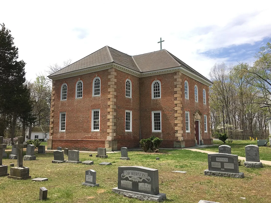 Aquia Church is a historic Episcopal church and congregation in Aquia Harbor, Stafford County in the U.S. state of Virginia. Photographed by Justin A. Wilcox of Washington, D.C. on April 11, 2016.