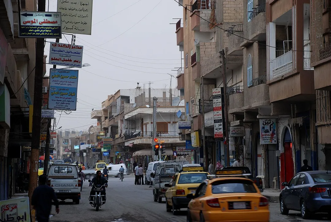 Ar-Raqqah, Syria, town center north of clock tower