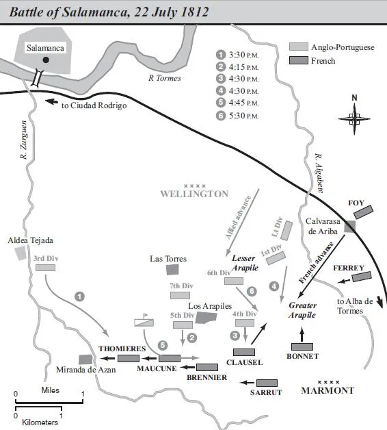 Map of the Battle of Salamanca