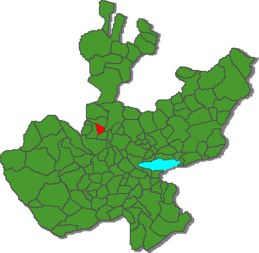 Mapa de ubicación del municipio "El Arenal" en Jalisco.
