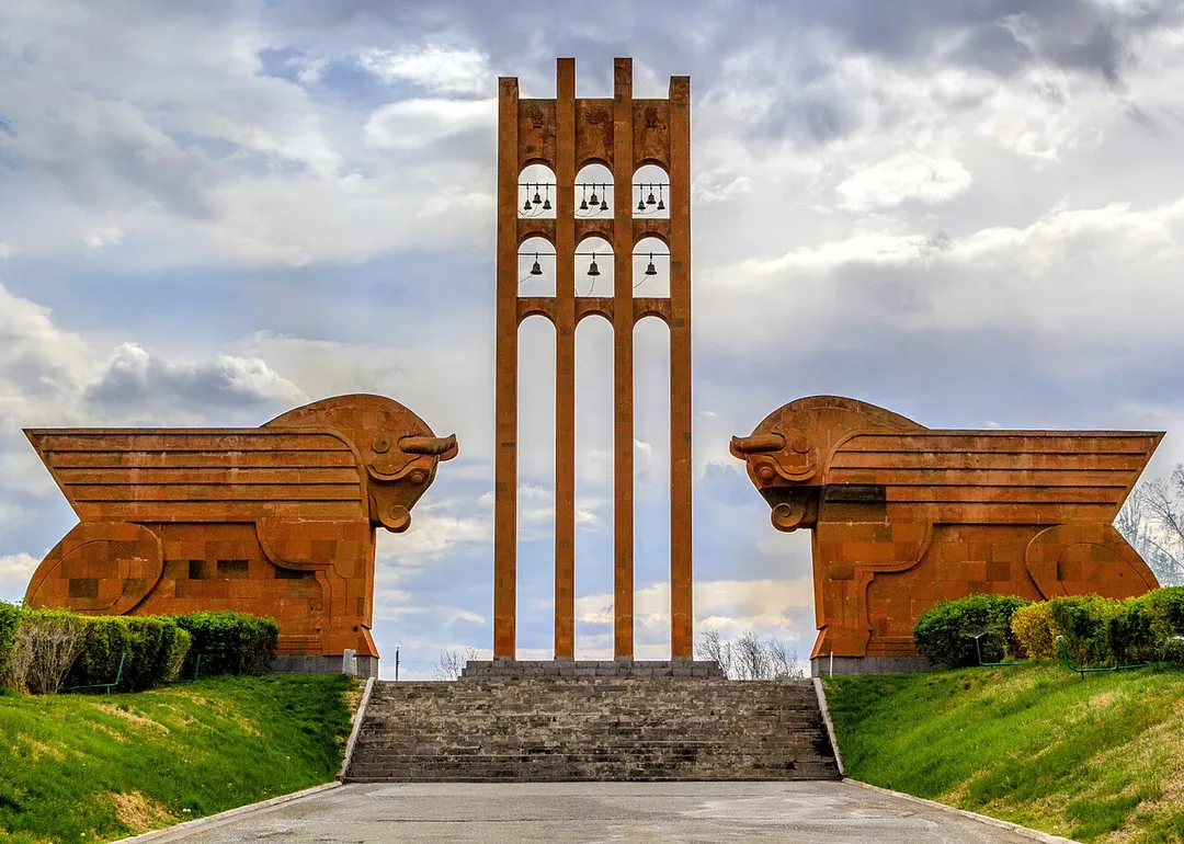 The Sardarapat Memorial near the Turkish border in Armenia.