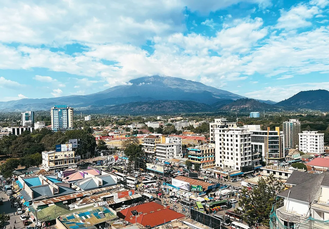 View of Arusha City in 2021, Arusha Region, Tanzania.