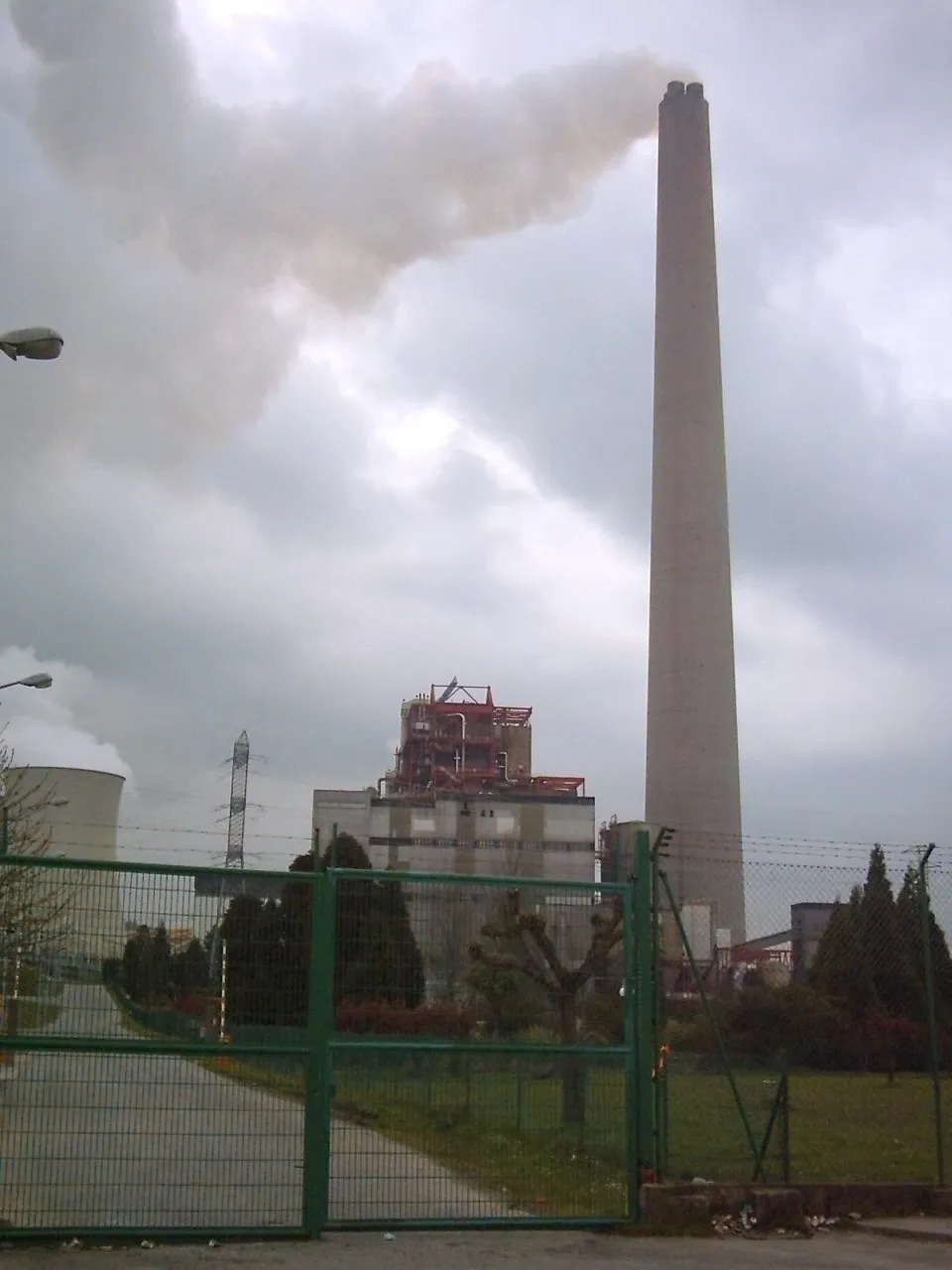Endesa Termic, chimney of the coal power plant of Pontes de García Rodríguez, A Coruña, Spain.