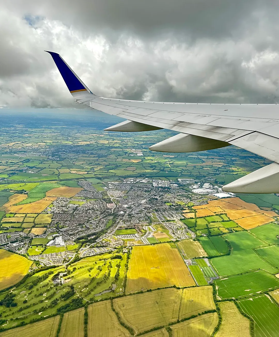 Ashbourne from the air. Taken soon after departing Dublin Airport.