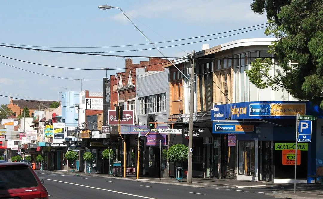 High Street in Ashburton, Victoria, Australia