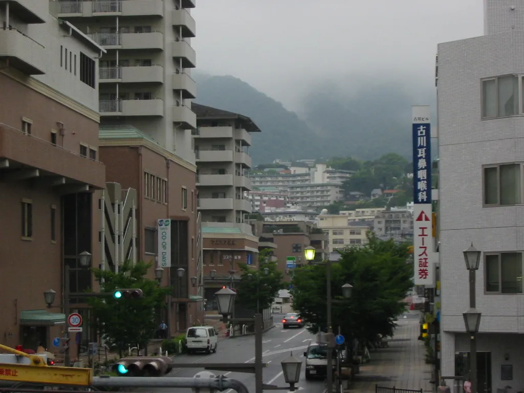 The city of Ashiya in Hyogo prefecture, seen from the mountains north of the city