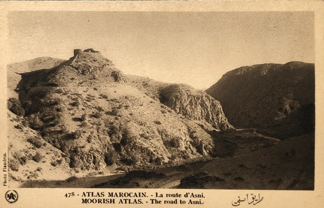 Postcard of Atlas Mountains in Morocco